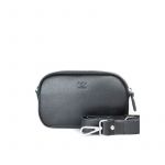 Кожаная сумка поясная/кроссбоди Holly черная сафьян, фото 1