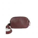 Кожаная сумка поясная/кроссбоди Holly бордовая флотар, фото 1