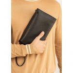 Кожаный млатч черный сафьян, фото 1