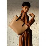 Кожаный шоппер Walker Mini карамель флотар, фото 1