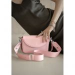 Женская кожаная сумка Molly розовая, фото 1