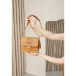 Кожаная женская бохо-сумка Лилу желтая Crazy Horse, фото 1