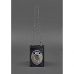 Кожаная обложка на цепочке для удостоверения и жетона, фото 1