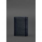 Кожаная обложка для паспорта 1.0 темно-синяя краст, фото 1