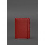 Кожаная обложка для паспорта 1.0 красная краст, фото 1