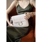 Женская кожаная сумка Jessie белая, фото 1