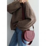 Женская кожаная сумка Mandy марсала, фото 1