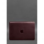 Кожаный чехол для MacBook 14 дюйм Бордовый Crazy Horse, фото 1