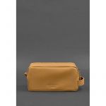 Кожаная косметичка-несессер 6.0 желтый флотар, фото 1