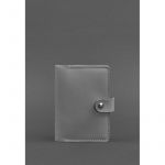 Кожаная обложка для паспорта 3.0 серая, фото 1