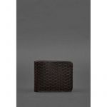 Мужское кожаное портмоне 4.1 (4 кармана) коричневое Карбон, фото 1