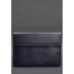 Кожаный чехол-конверт на магнитах для MacBook 15-16 дюйм Темно-синий, фото 1