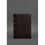 Кожаный блокнот А4 на кольцах (софт-бук) 9.0 в мягкой обложке коричневый, фото 1