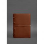 Кожаный блокнот А4 на кольцах (софт-бук) 9.0 в мягкой обложке светло-коричневый Краст, фото 1