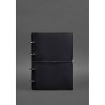 Кожаный блокнот А4 на кольцах (софт-бук) 9.0 в мягкой обложке синий Краст, фото 1