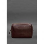 Кожаная косметичка-несессер 3.0 Бордовый Краст, фото 1