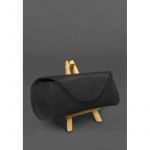 Кожаный чехол для очков с клапаном на магните Черный Crazy Horse, фото 1