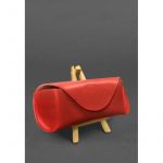 Кожаный чехол для очков с клапаном на магните Красный Краст, фото 1