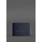 Универсальная кожаная обложка для удостоверения темно-синяя, фото 1