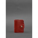 Женский кожаный кард-кейс 7.1 (Книжечка) красный, фото 1