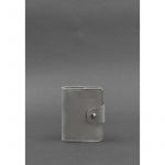 Женский кожаный кард-кейс 7.1 (Книжечка) серый, фото 1