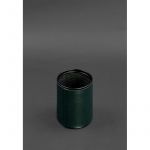 Стакан для ручек в кожаном чехле зеленый краст, фото 1