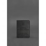 Кожаная обложка для служебного удостоверения военнослужащего Госспецсвязи черная Crazy Horse, фото 1