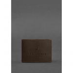 Универсальная кожаная обложка для удостоверения темно-коричневая Crazy Horse, фото 1