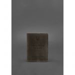 Кожаная обложка для удостоверения офицера 9.0 темно-коричневая Crazy Horse, фото 1