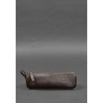 Кожаный пенал-несессер (футляр для очков) 4.0 Темно-коричневый, фото 1