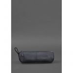 Кожаный пенал-несессер (футляр для очков) 4.0 Темно-синий Crazy Horse, фото 1