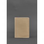 Кожаная обложка для паспорта и военного билета 1.3 светло-бежевая, фото 1
