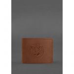 Кожаная обложка на удостоверение Главного управления разведки (ГУР) светло-коричневая Crazy Horse, фото 1