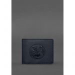 Кожаная обложка на удостоверение Главного управления разведки (ГУР) темно-синяя, фото 1