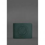 Кожаная обложка на удостоверение Морской охраны зеленая Crazy Horse, фото 1