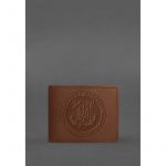 Кожаная обложка на удостоверение Морской охраны светло-коричневая Crazy Horse, фото 1