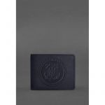 Кожаная обложка на удостоверение Морской охраны темно-синяя Crazy Horse, фото 1