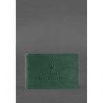 Кожаная обложка на удостоверение Государственной налоговой службы зеленая Crazy Horse, фото 1