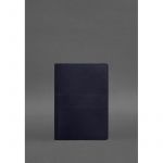 Кожаный блокнот А5 (софт-бук) 9.3 синий Краст, фото 1