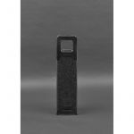 Чехол для вина 1.0 из фетра с кожаными вставками черный Crazy Horse, фото 1