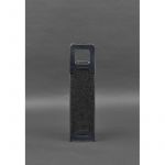 Чехол для вина 1.0 из фетра с кожаными вставками синий Crazy Horse, фото 1