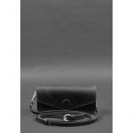 Кожаная сумка-футляр для очков (мини-сумка) черный Crazy Horse, фото 1