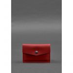 Кожаный кард-кейс 9.0 красный краст, фото 1