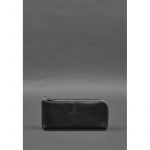 Кожаное портмоне-купюрник на молнии 14.0 Черное, фото 1