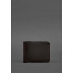 Кожаное портмоне 4.4 (с зажимом) темно-коричневое краст, фото 1