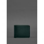 Кожаное портмоне 4.4 (с зажимом) зеленый краст, фото 1