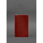 Кожаный блокнот (софт-бук) 8.0 на резинке красный краст, фото 1