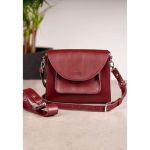 Женская кожаная сумка Liv бордовая, фото 1