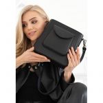 Женская кожаная сумка Stella черная, фото 1