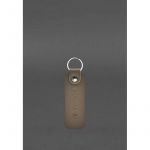 Кожаный брелок для Авто Toyota темно-бежевый краст, фото 1